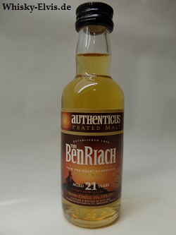 BenRiach Authenticus 21 Jahre Miniatur.